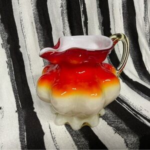 Vintage Kanawha Amberina Glass Pitcher Cadmium Selenium Cased Creamer Glows